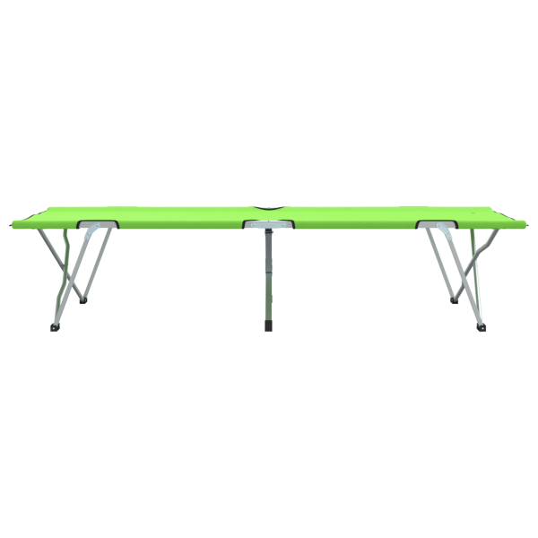Cama de Camping Dobrável Verde Escuro Metal. Tecido Individual M 5