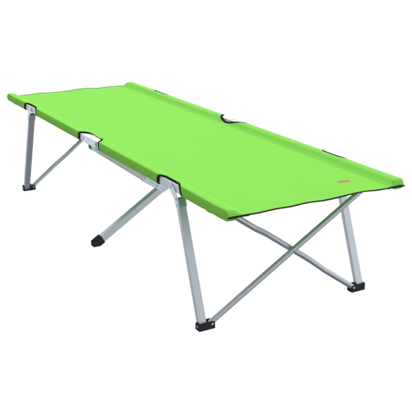 Cama de Camping Dobrável Verde Escuro M 3