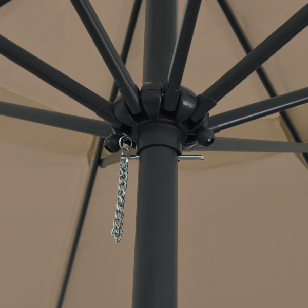Paraguas de Jardín  ø395x245 cm Taupe M 4