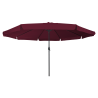 Parasol de jardín  ø395x245 cm Rojo Burdeos 3
