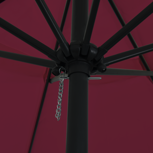 Parasol de jardín  ø395x245 cm Rojo Burdeos M 4