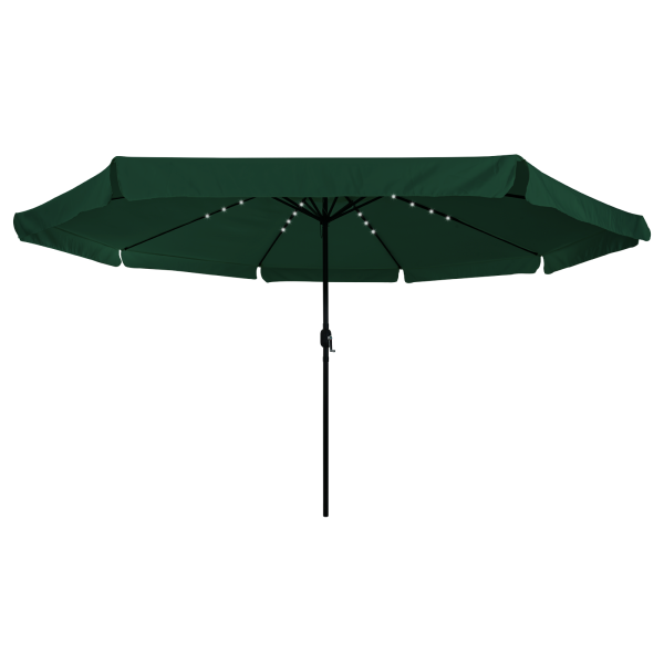 Guarda-Sol com Luzes LED 395 cm x 245 cm Verde M 2