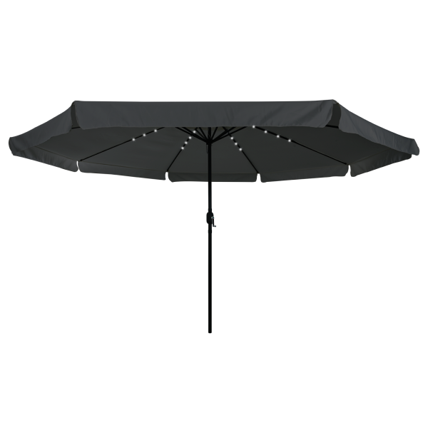 Parasol de Jardín  con Luces LED ø395x245 cm Antracita M 3