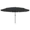 Parasol de Jardín  con Luces LED ø395x245 cm Antracita 4