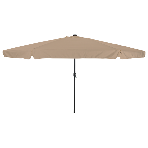 Parasol de Jardín  con Luces LED Ø395x245 cm Taupe D