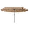 Parasol de Jardín  con Luces LED Ø395x245 cm Taupe 3
