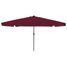 Parasol de jardim com luzes de LED. 395 x 245 cm. vermelho bordô 1