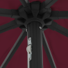 Parasol de jardim com luzes de LED. 395 x 245 cm. vermelho bordô 5