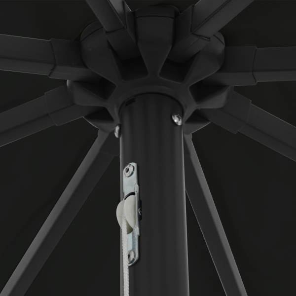 Guarda-Sol com Luzes LED ø395x245 cm Preto M 5