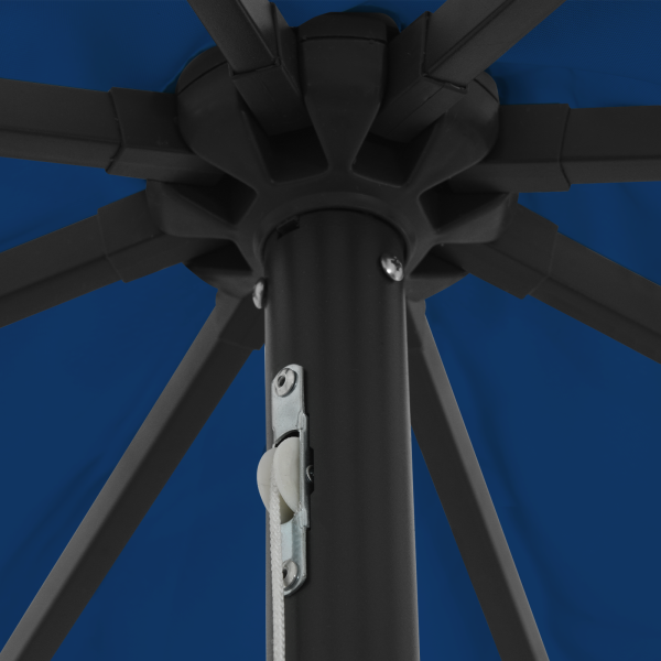 Guarda-sol de Jardim com Luzes LED Ø395x245 cm Azul Céu M 5