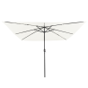 Parasol de Jardim Quadrado com Luzes LED 295x245 cm Areia Branca 4