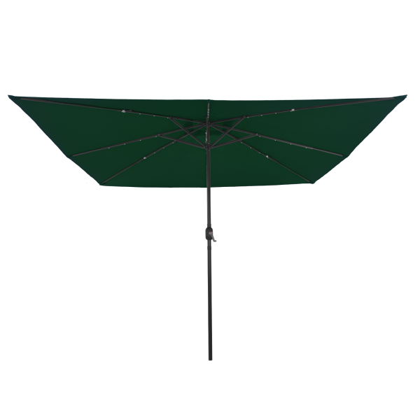 Guarda-Sol Quadrado com Luzes LED 295 x 245 cm Verde M 4