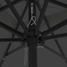 Paraguas Square de  con luces LED 295x245 cm en antracita 5
