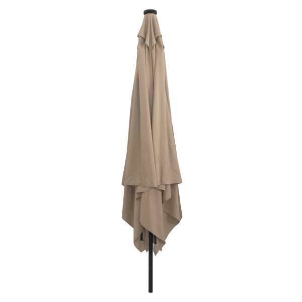 Guarda-sol Quadrado com Luzes LED 295x245 cm Taupe M 2