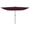 Guarda-sol com Luzes LED 295x245 cm Vermelho Bordeaux 1