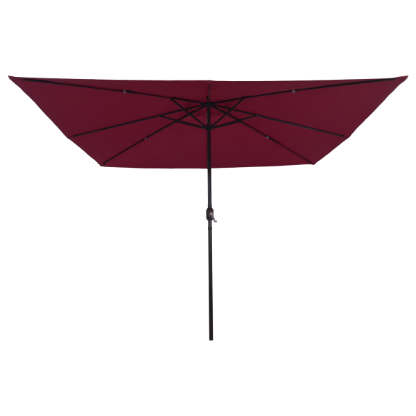 Guarda-sol com Luzes LED 295x245 cm Vermelho Bordeaux M 4