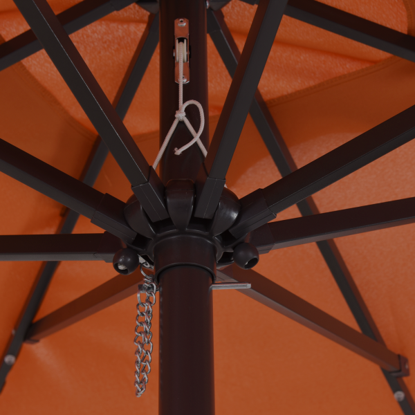 Guarda-Sol Quadrado com Luzes LED 295 x 245 cm Terracota M 5