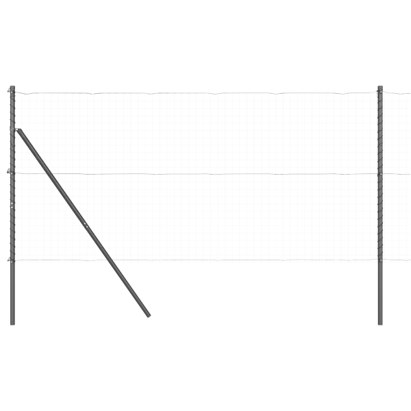 Conjunto de Postes de Cerca 13 pcs Cinzeto Ø32mm 160 cm Metal M 2