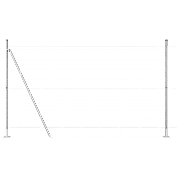 Postes de Cerca 13 pcs Prateado Ø32mm 160 cm Aço galvanizado M 2
