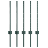 Postes pra Cerca 5 pcs Canal em U Verde 60 cm Aço 2