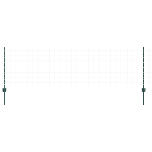 Postes de Cerca com 5 pcs U-Channel Verde 80 cm de Aço M 3
