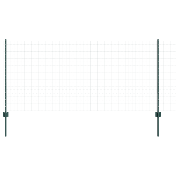 Postes de Cerca 5 pcs U-Channel Verde 100 cm de Aço M 3