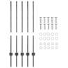 Postes de Cercas  10 pcs U-Channel Gris 100 cm Acero 4