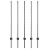 Poste de Cerca 10 pcs U-Channel Gris 120 cm Acero 2
