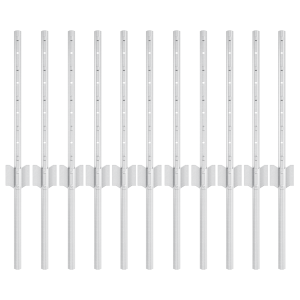 Conjunto de 11 Postes de Cerca em U. com canal de 40 cm. em Aço Galvanizado H