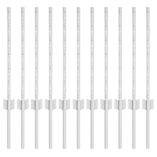 Postes de Cerca - 11 pcs em U - 60 cm de Aço Galvanizado M 2
