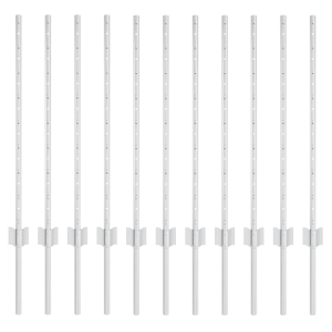 Postes de cerca  11 pcs canal U 80 cm acero galvanizado H