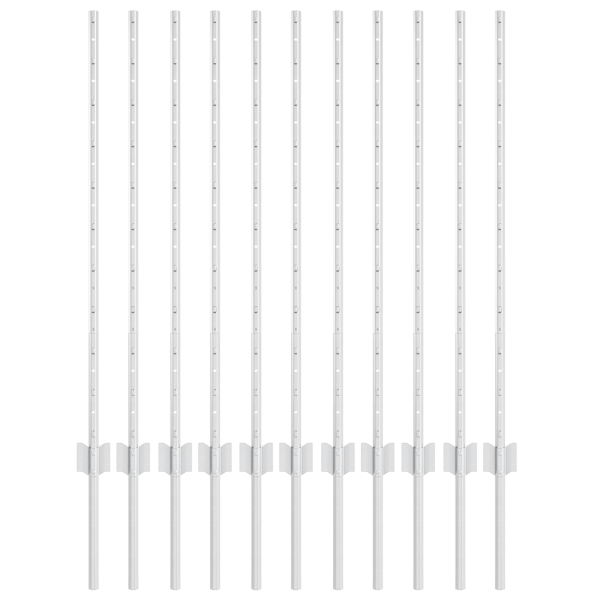 Poste de cercado 22 pcs canal U 100 cm acero galvanizado M 2