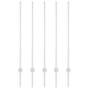 Postes de Cerca - 10 pcs de Canal U 120 cm em Aço Galvanizado H