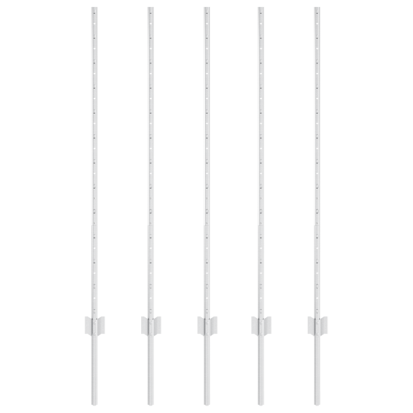 Postes de Cerca - 10 pcs de Canal U 120 cm em Aço Galvanizado M 2