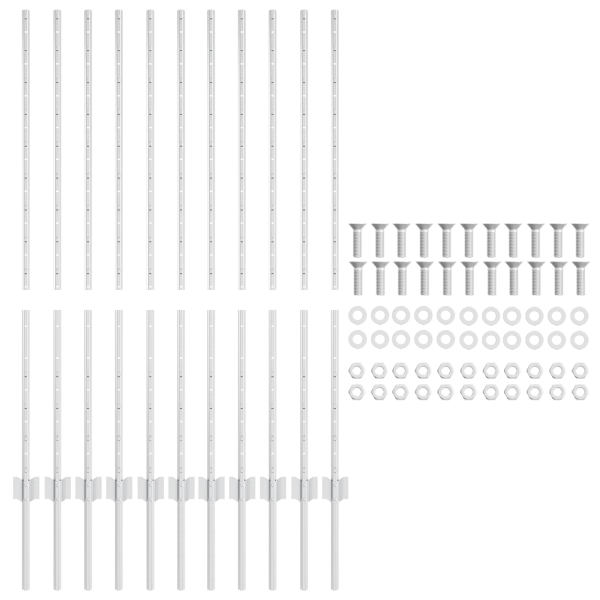 Postes pra cerca - 22 pcs em canal U. 120 cm. aço galvanizado M 4