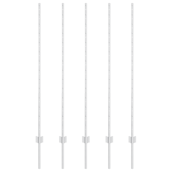 Postes de Cerca - 10 pcs - Canal U - 140 cm - Aço Galvanizado M 2