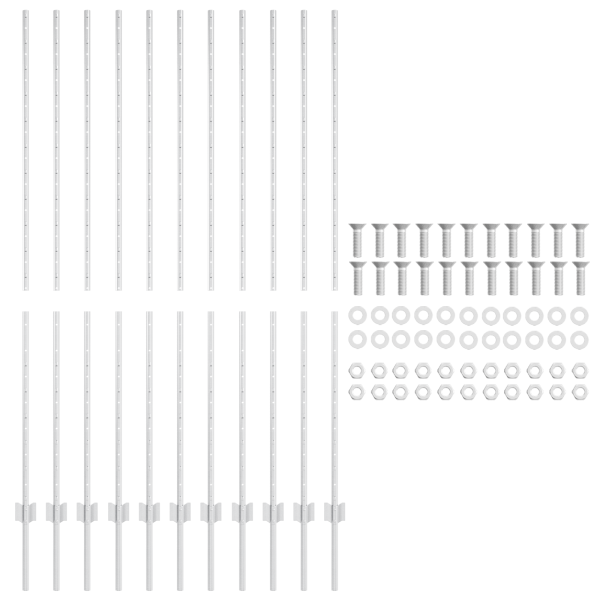 Poste de cerca 22 pcs U-Channel 160 cm Acero galvanizado M 4