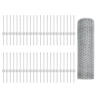 Postes de Cerca 11 pcs U-Channel 40 cm Acero Galvanizado.  Cerca Hexagonal 0.4x100 m Acero Galvanizado 4