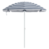 Parasol de Praia  com Pau de Metal Azul e Branco 161x193 cm em Poliéster 4