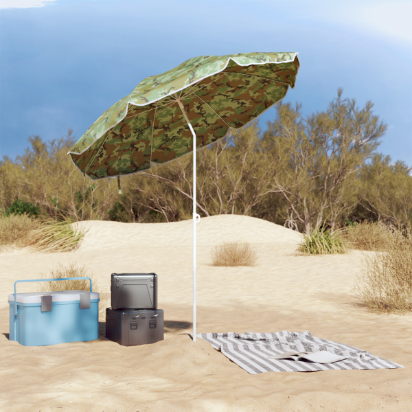 Sombrilla de playa  con poste de aluminio camuflaje de 240 cm M 3