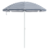 Parasol de Praia  com Poste de Alumínio Azul e Branco 300 cm 4