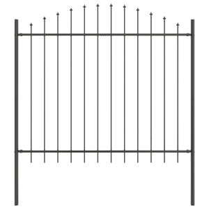 VidaXL Cercado de Jardín con Parte Superior en Arco Gris 1.7x1.25 m de Acero H