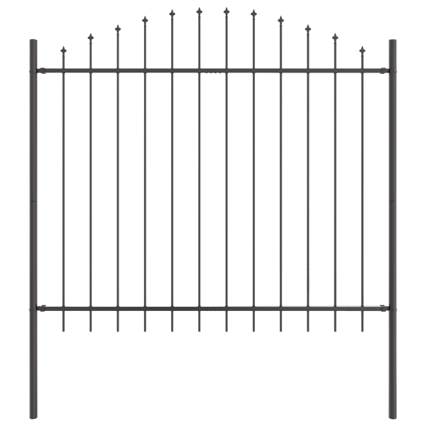 VidaXL Cercado de Jardín con Parte Superior en Arco Gris 1.7x1.25 m de Acero M 2