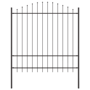 Cerca de Jardim com Arco Cinza 1.7x1.75 m em Aço H