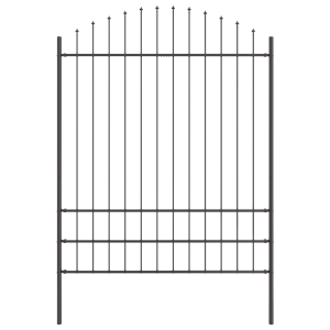 Cerca de Jardim com Topo Arqueado Cinza 1.7x2m em Aço H