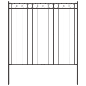 Cerca de jardín  Gris 1.7x1.5 m Acero H