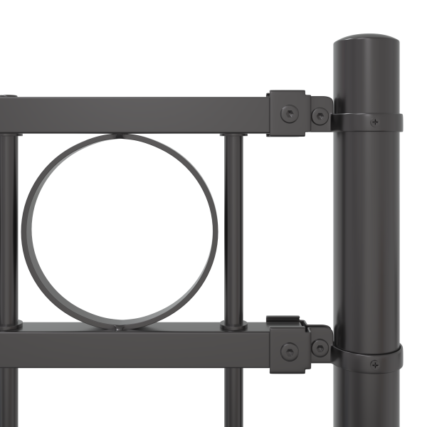 Cerca de Jardim Cinza 1.7x1.5 m Aço M 5