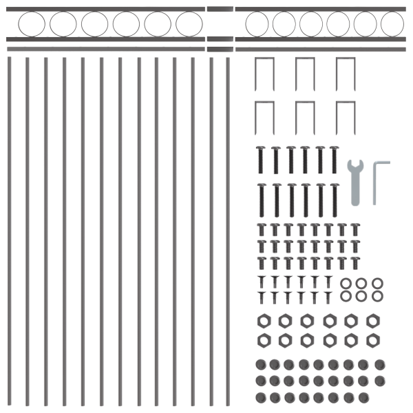 Panel de Cerca  Gris 1.7x0.8 m de Acero M 5