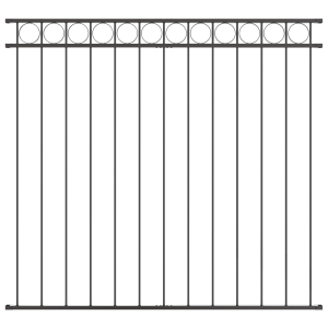 Panel de valla de acero gris 1.7x1.5 m H