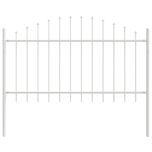 Cerca de Jardim com Topo em Arco Branco 1.7x1 m - Aço H